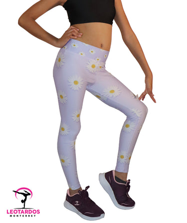 Leggins deportivos estampado flores - LM004
